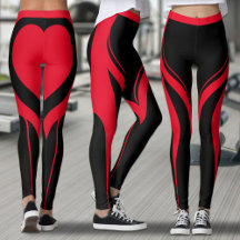 Sexy Red Black Heart Hintern Gym Actuwear