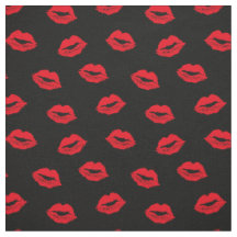 Sexy Red Lips Muster auf schwarz