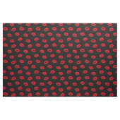 Sexy Red Lips Muster auf schwarz Stoff (Fat Quarter (45,7 x 55,9 cm))