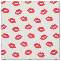 Sexy Red Lips Muster auf Weiß