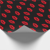 Sexy Red Lips Niedlich Geschenkpapier (Ecke)