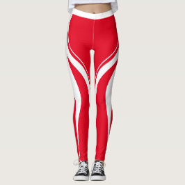 Sexy Red White Heart Hintern Gym Actuwear Leggings