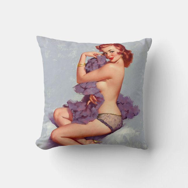 Sexy redhair Pinup Kissen (Vorderseite)
