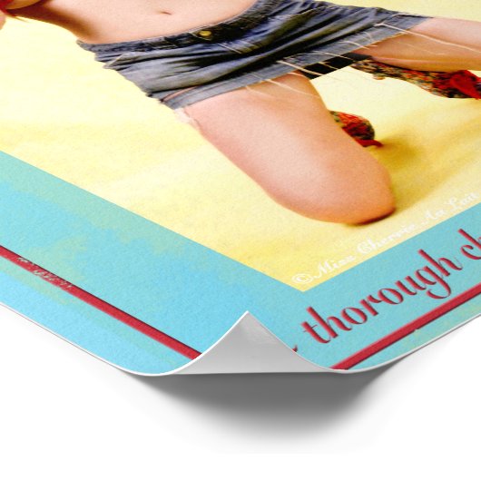 Sexy Retro Pinup Girl Garage signieren Plakat druc (Ecke)