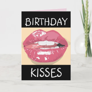 SEXY ROMANTIC LIPS BIRTHDAY Greeting Card HUSBAND Karte