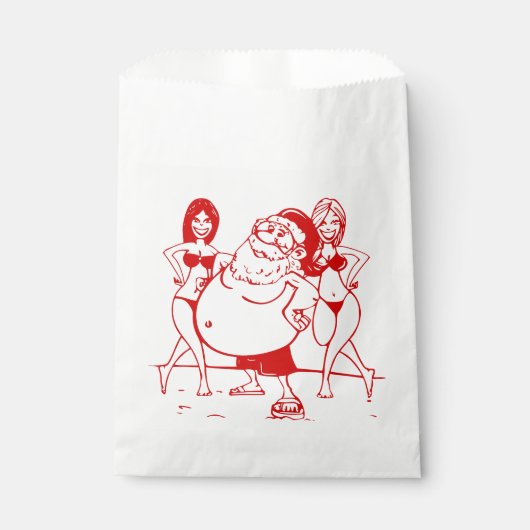sexy santa claus bikini strand xmas geschenktütchen (Vorderseite)