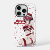 Sexy Santa Marry Cristmas Wrapped Anime Girl iPhone Hülle (Rückseite)