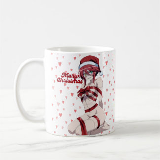 Sexy Santa Marry Cristmas Wrapped Anime Girl Kaffeetasse