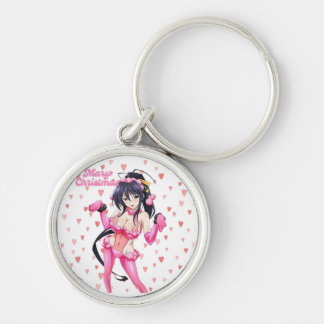 Sexy Santa Marry CristmasPink Heart Anime-Keychain Schlüsselanhänger