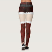 Sexy Santa Thigh High Fur Stiefelrock | Blasse Hau Leggings (Rückseite)