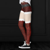 Sexy Santa Thigh High Fur Stiefelrock | Blasse Hau Leggings