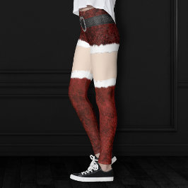 Sexy Santa Thigh High Fur Stiefelrock | Blasse Hau Leggings