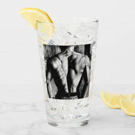 Sexy Shirless Männchen Bodybuilder Zurück in Jeans Glas