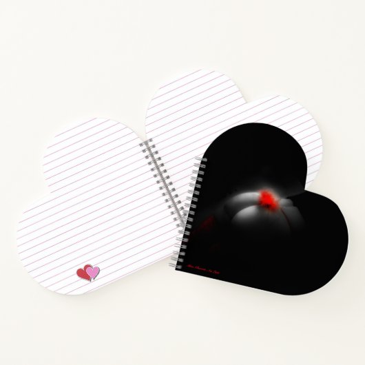 Sexy Sinnliche Niedliche Valentine Heart Notebook Notizblock (Innenseite)