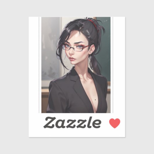 Sexy Stern Professor Aufkleber (Blatt)