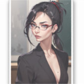 Sexy Stern Professor Aufkleber (Vorderseite)