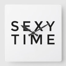 Sexy Time (Black Wall Clock)