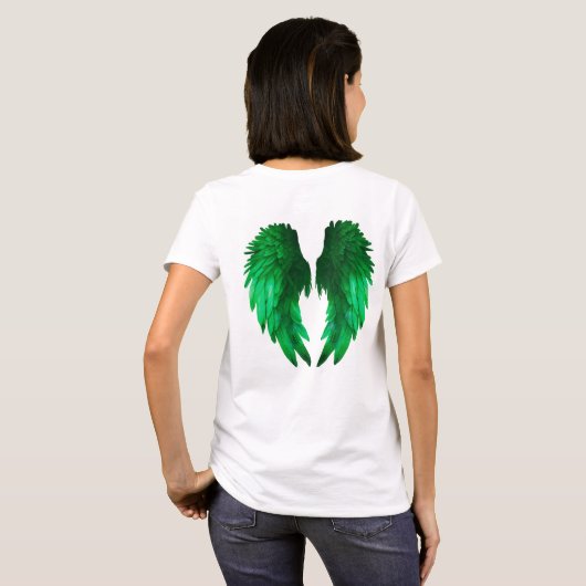 Sexy Vampire Mouth Back Wings T-Shirt (Schwarz voll)