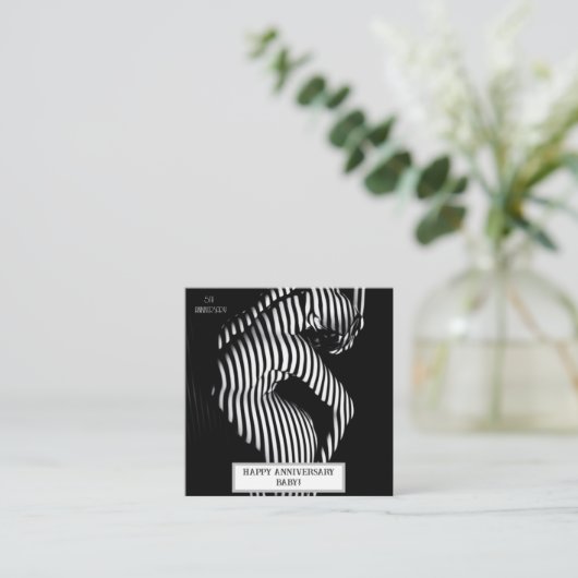 Sexy Wedding Anniversary Naughty Begleitkarte (Stehend Vorderseite)