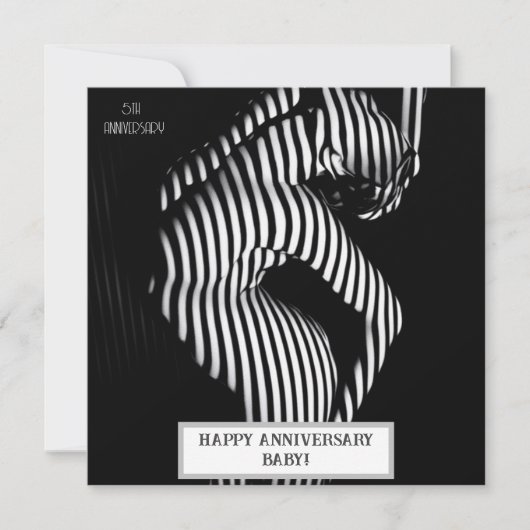 Sexy Wedding Anniversary Naughty Einladung (Vorderseite)