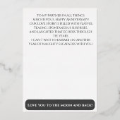 Sexy Wedding Anniversary Naughty Folieneinladung (Rückseite)