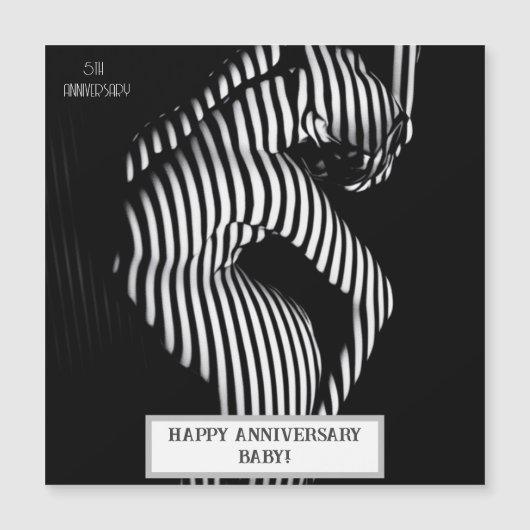 Sexy Wedding Anniversary Naughty Magneteinladung (Vorderseite)