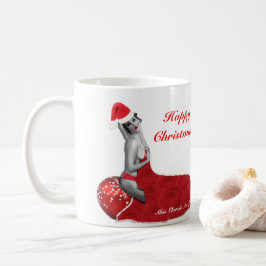 Sexy WeihnachtsTassen-Weihnachten Frau-Sankt Retro Kaffeetasse