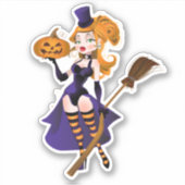 Sexy Witch Aufkleber (Vorderseite)