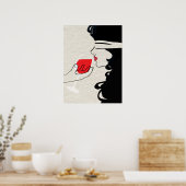 Sexy Woman Blindfaltspinsel Poster (Küche)