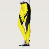 Sexy Yellow Black Heart Hintern Gym Aclebwear Leggings (Links)