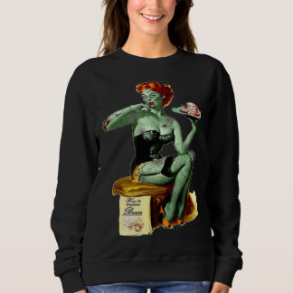 Sexy Zombie-Lady Girl Hexen-Gehirn-Magie Gothic-Ha Sweatshirt