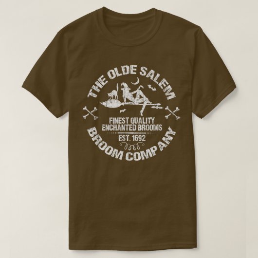 Sey Basic Witch Olde Salem Broom Company Emblem He T-Shirt (Design vorne)