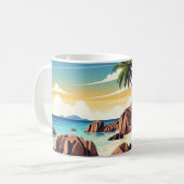 Seychellen Anse Source d'Argent Beach Travel Kaffeetasse (Vorderseite Links)