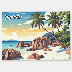 Seychellen Anse Source d'Argent Beach Travel Magnet