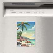 Seychellen Anse Source d'Argent Beach Travel Magnet (In Situ (Geschirrspüler))