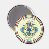 Seychellen-Erbe-Emblem Magnet (Vorderseite/Rückseite)