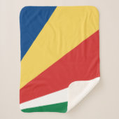Seychellen Flag Independence Day Liebe Herz Sherpadecke (Vorderseite)