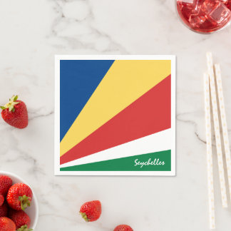 Seychellen & Flag Party Fashion / Sportfans Serviette