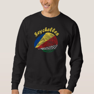 Seychellen Flag Sea Muschel Beach Sunset African I Sweatshirt