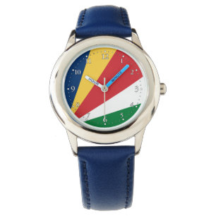 Seychellen-Flagge Armbanduhr