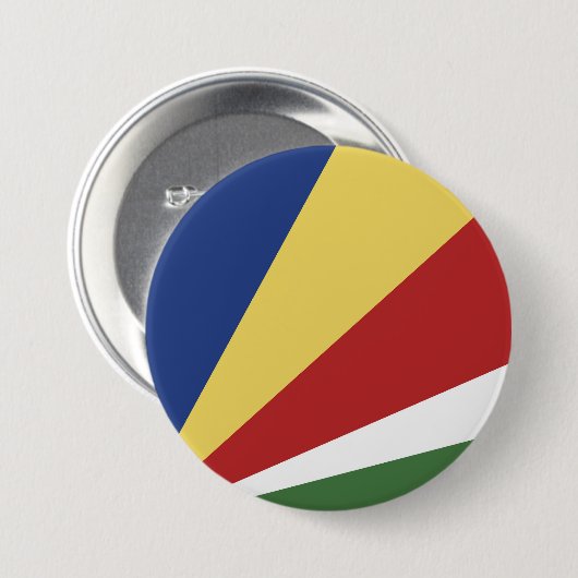 Seychellen-Flagge Button (Vorne & Hinten)