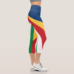 Seychellen-Flagge Capri Leggings