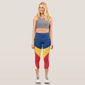 Seychellen-Flagge Capri Leggings (Vorderseite)