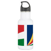 Seychellen-Flagge Edelstahlflasche (Rückseite)