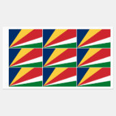 Seychellen-Flagge Etiketten (Blatt)