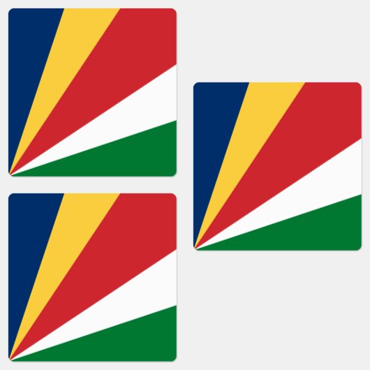 Seychellen-Flagge Etiketten (Gruppe)