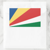 Seychellen-Flagge, Flagge Rechteckiger Aufkleber (Tasche)