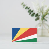 Seychellen-Flagge, Flagge Visitenkarte (Stehend Vorderseite)