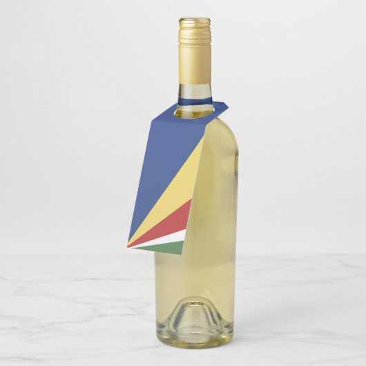 Seychellen-Flagge Flaschenanhänger (Angewinkelt)