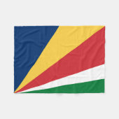 Seychellen-Flagge Fleecedecke (Vorderseite (Horizontal))